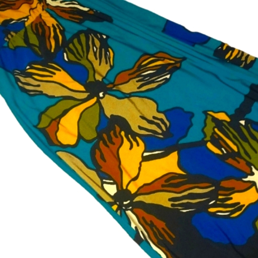 Danny & Nicole Teal Floral Maxi Dress - Picture 4 of 5
